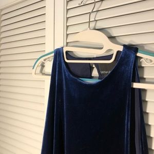 Cynthia rowley navy velvet dress